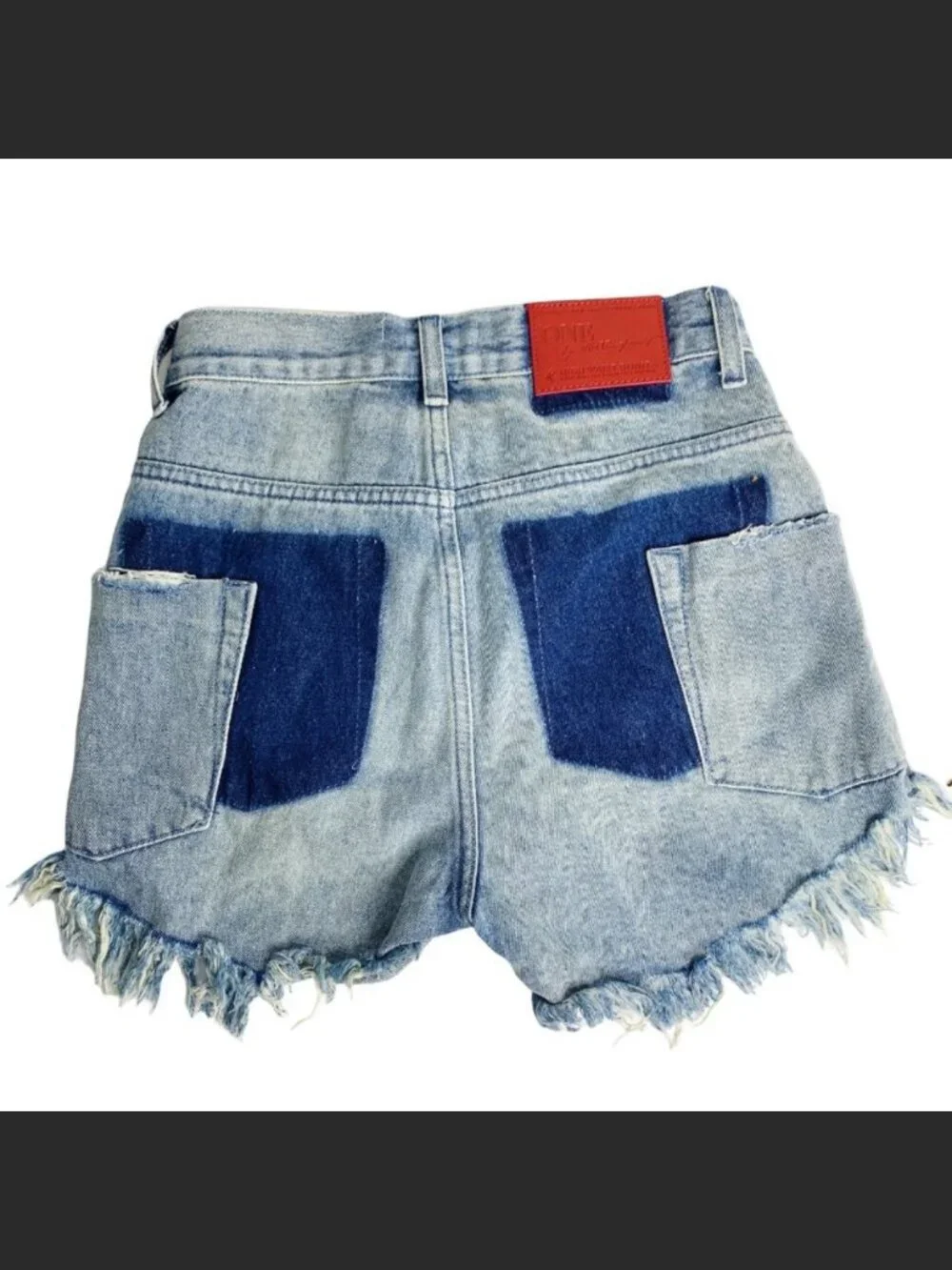 ONE by One Teaspoon X^x Shorts HIGH WAIST BONITA HIGH WAISTED SLIM FIT RAW Hem